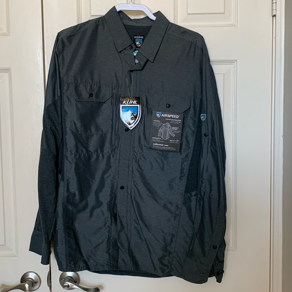 NWT Kuhl airspeed shirt size L carbon (gray)